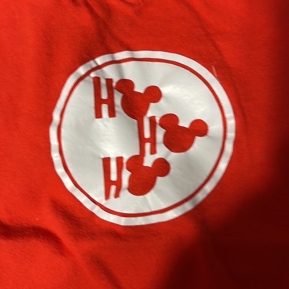 Red v neck T-shirt